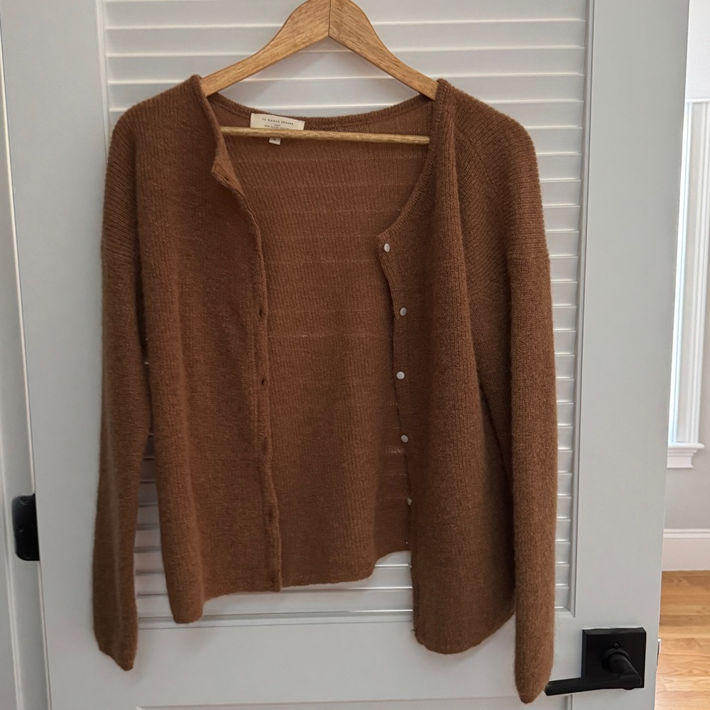 Sezane Gaspard Cardigan, Camel Medium